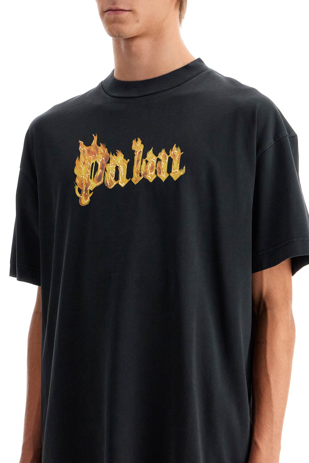 Palm Angels "burning logo t-shirt image 3