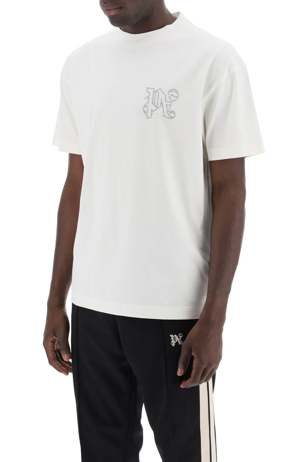 Palm Angels t-shirt with studded monogram image 3