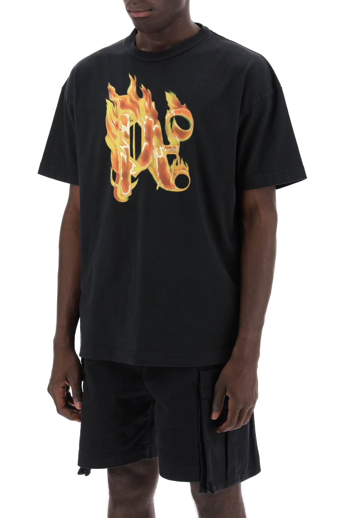 Palm Angels "burning monogram t image 3