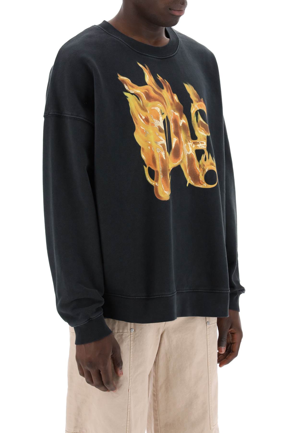 Palm Angels "burning monogram crewneck image 1