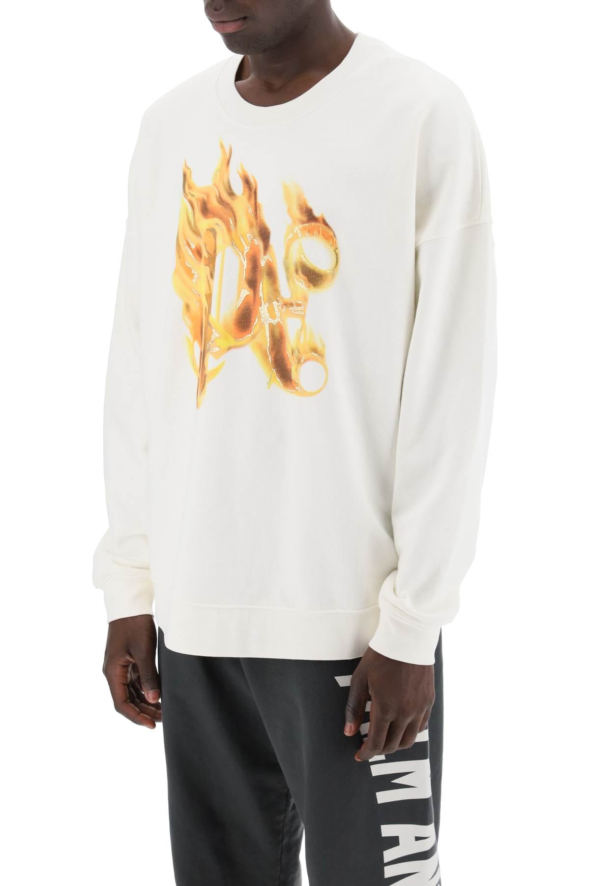 Palm Angels "burning monogram crewneck image 3