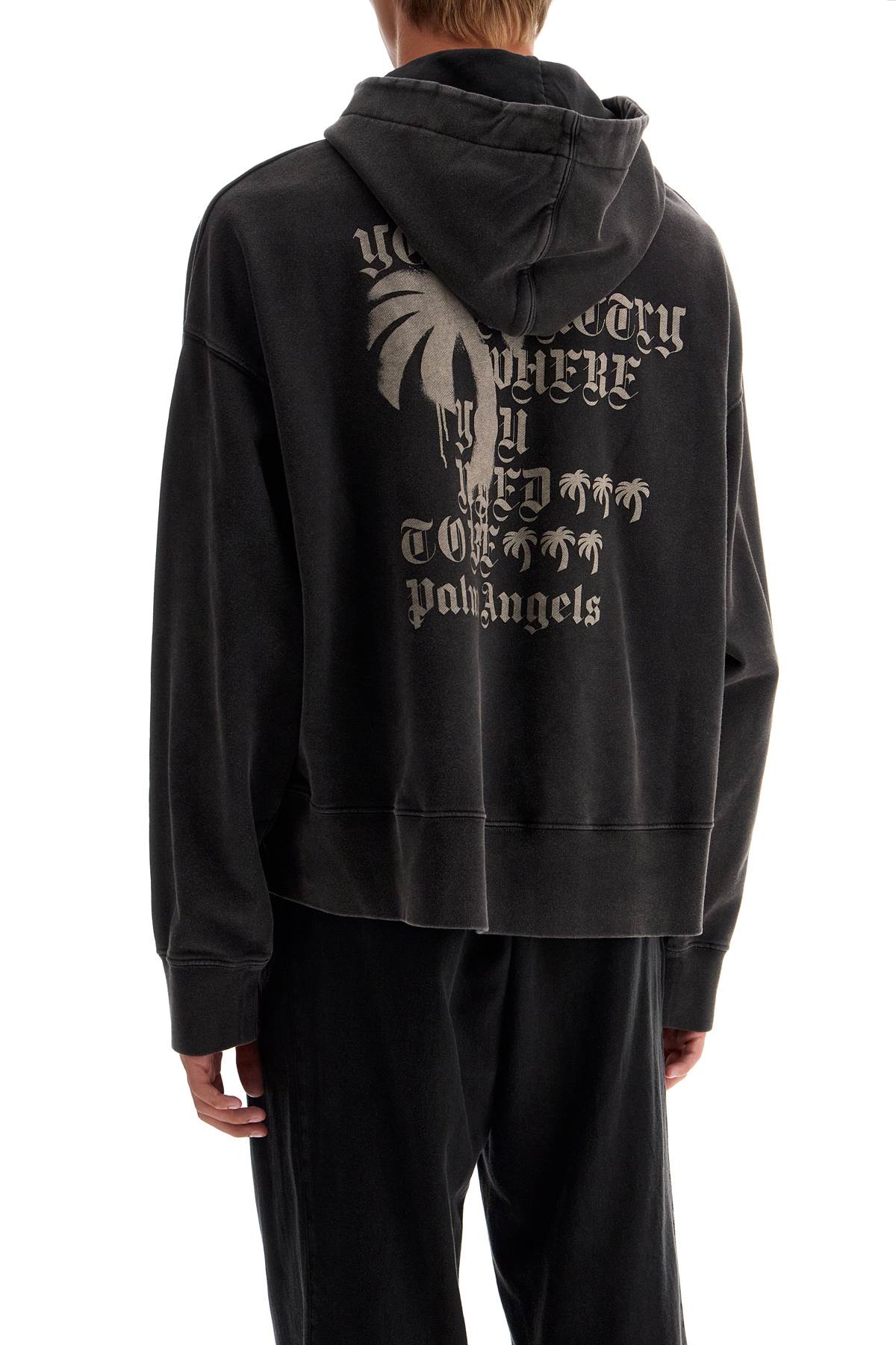 Palm Angels statement monogram hooded sweatshirt image 2