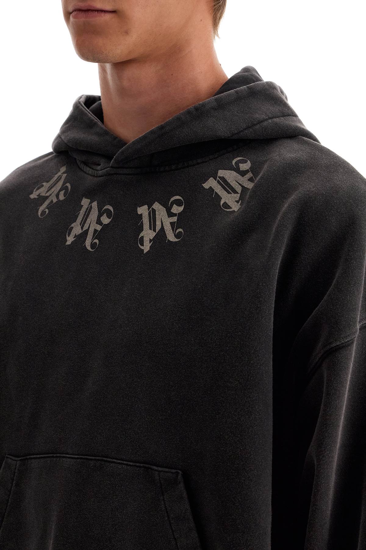 Palm Angels statement monogram hooded sweatshirt image 3