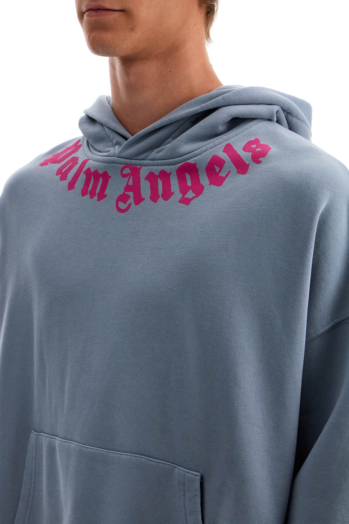 Palm Angels logoed boxy hoodie with hood image 3