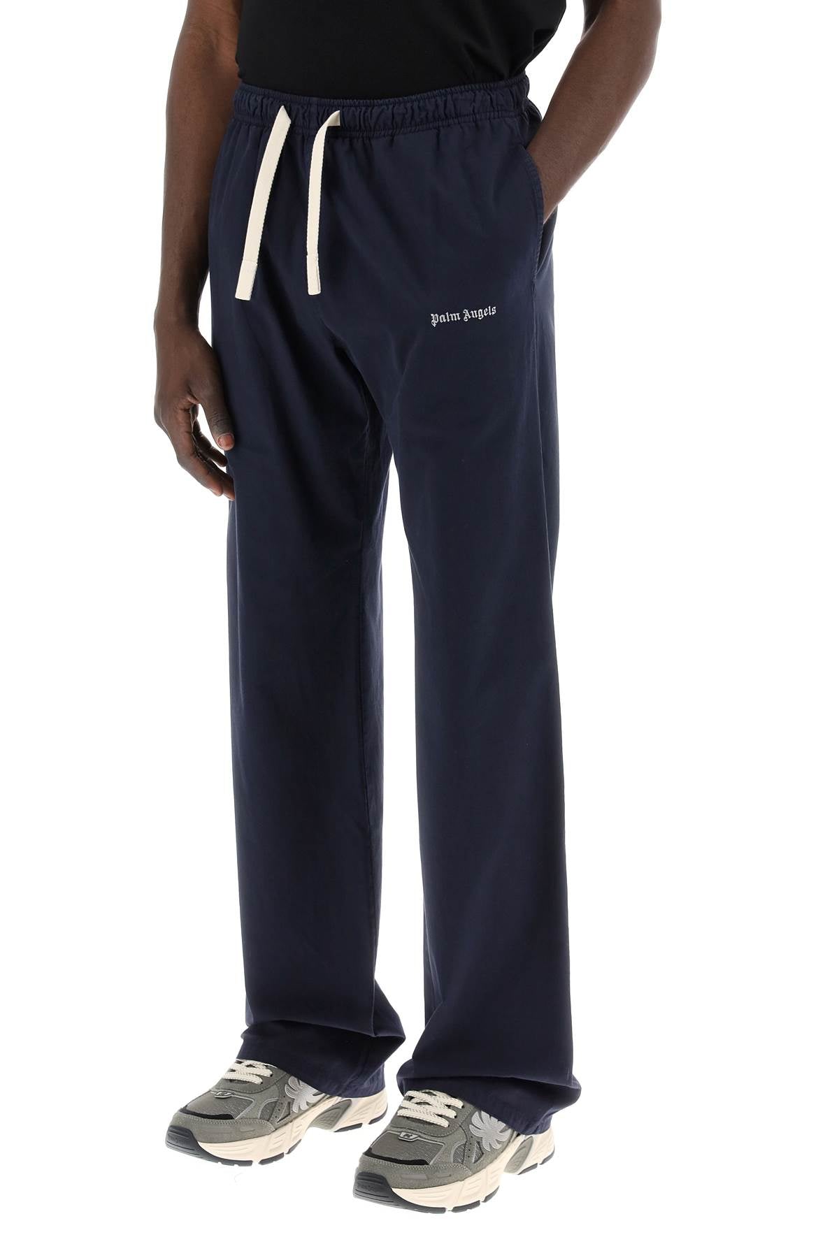 Palm Angels Men's Cotton Gabardine Travel Joggers image 3