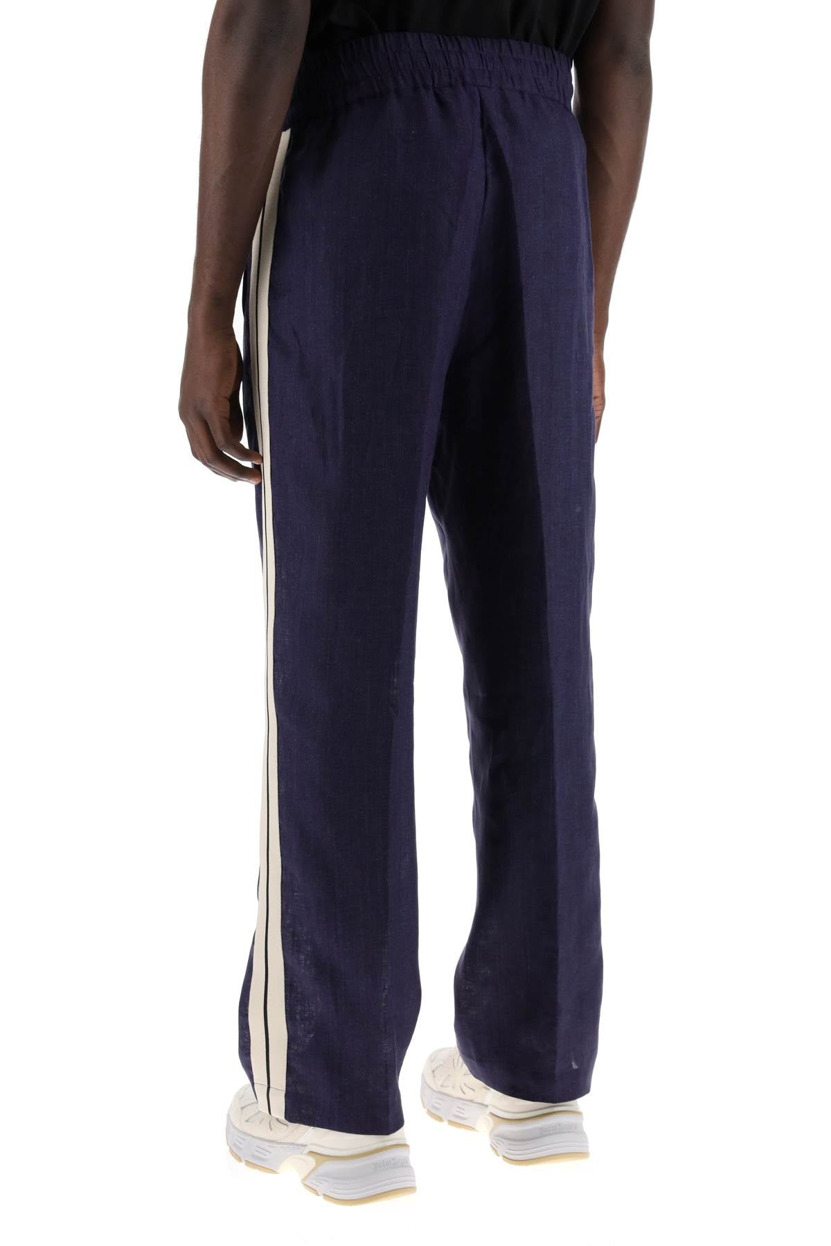 Palm Angels Linen Jogger Pants with Side Stripes image 2