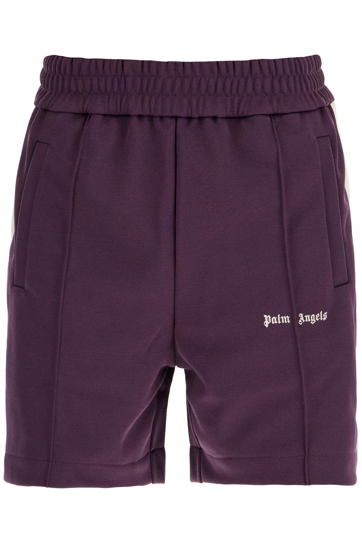 Palm Angels "contrast band track bermuda shorts with image 0