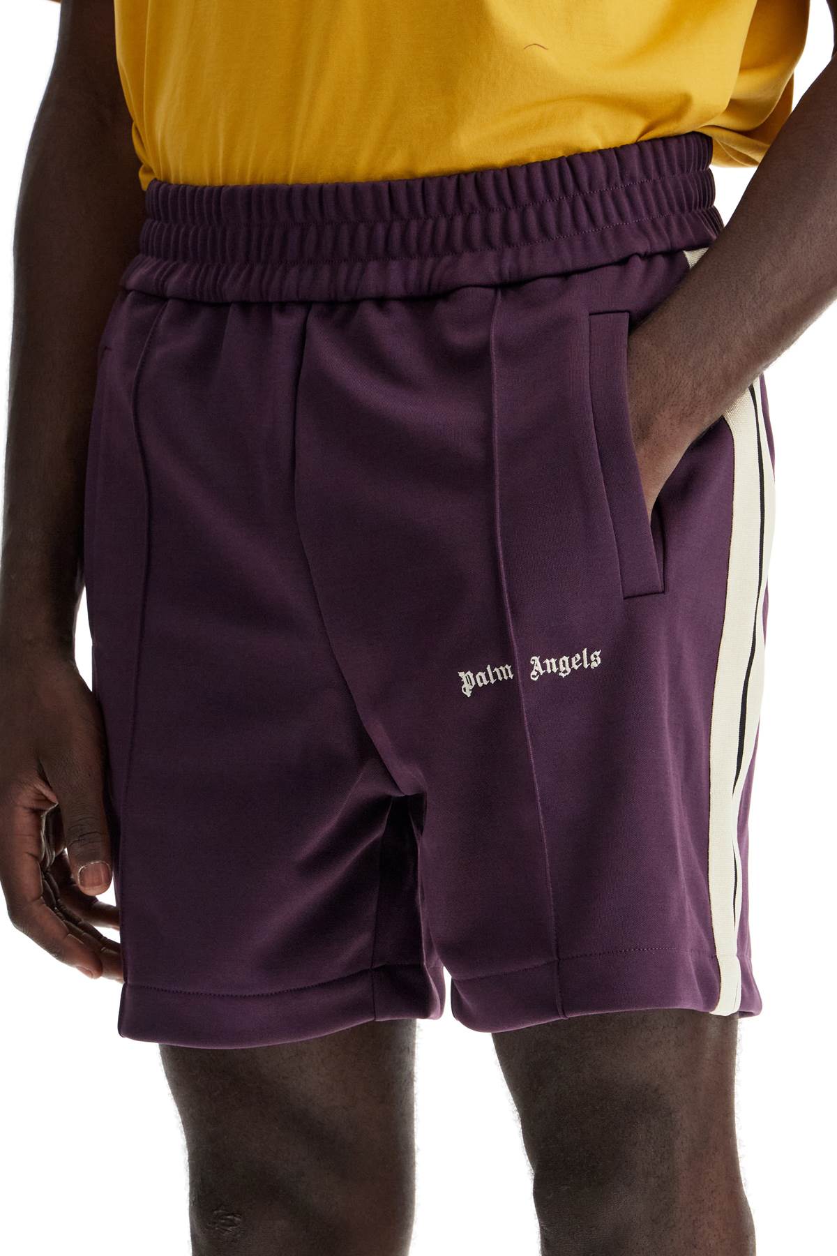 Palm Angels "contrast band track bermuda shorts with image 3