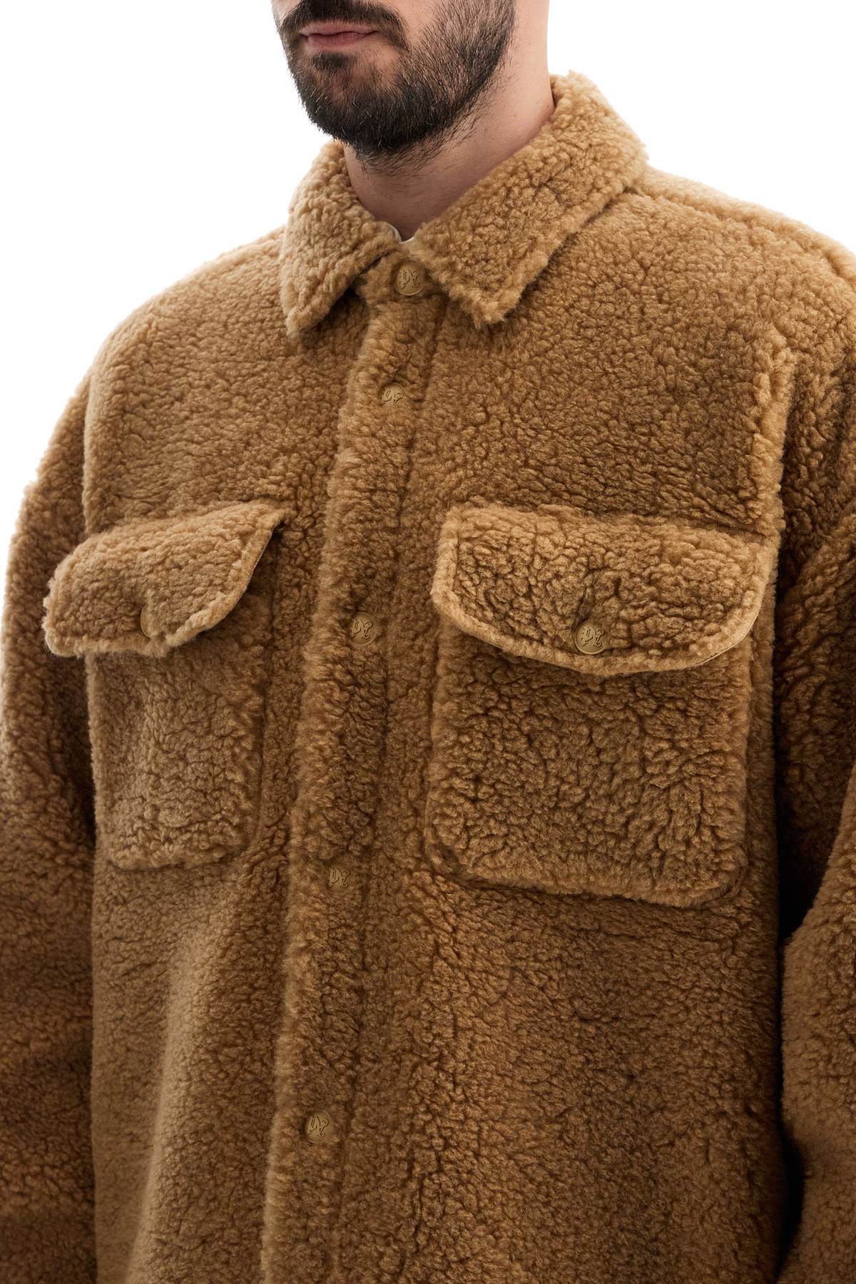 Palm Angels Teddy Bear Overshirt for Men image 3