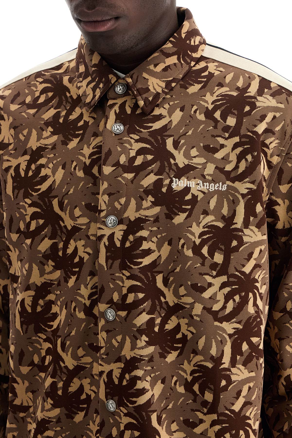 Palm Angels camouflage track overshirt image 3