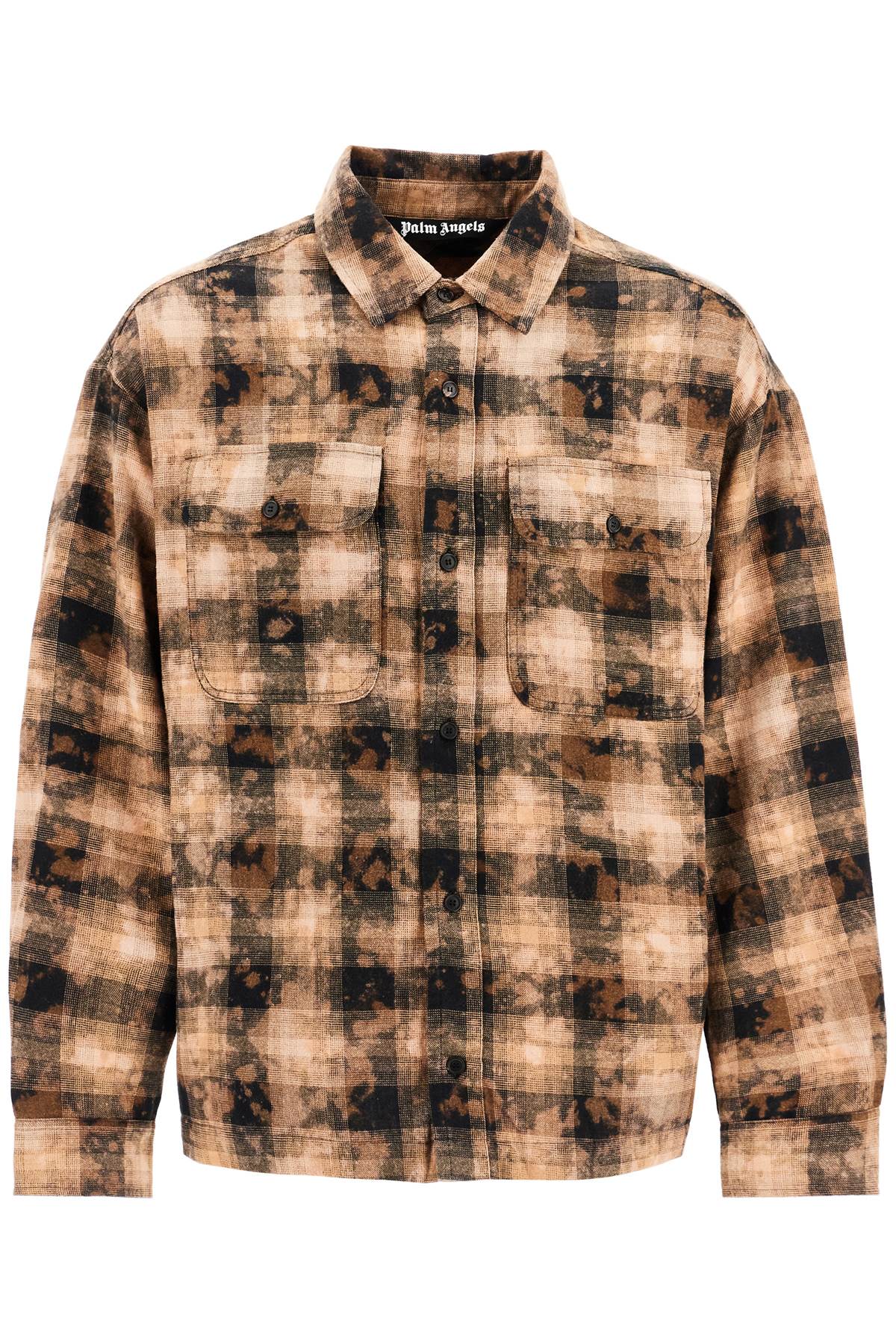 Palm Angels 'flannel shirt with curved logo image 0