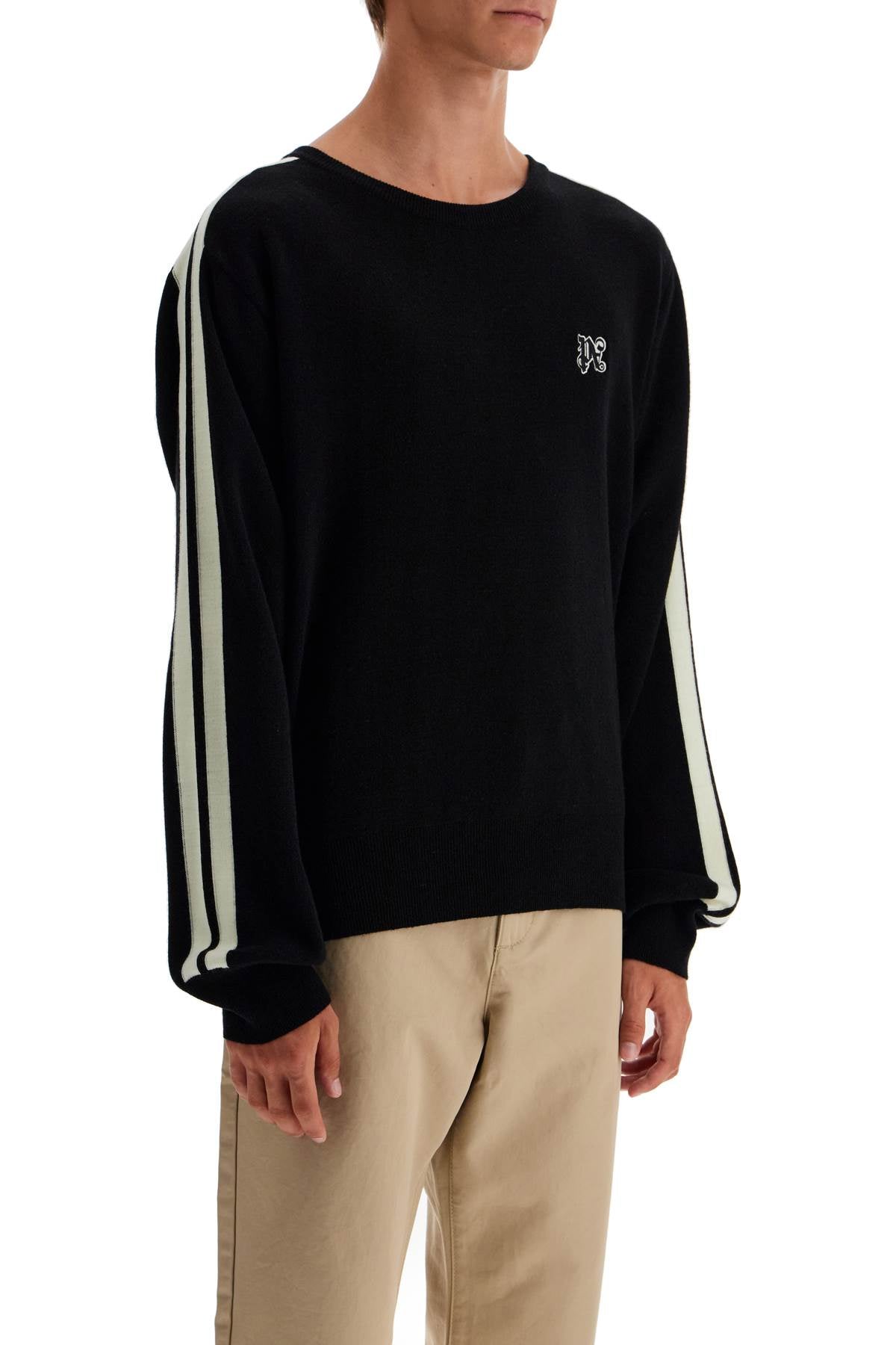 Palm Angels track band pullover sweater with image 1