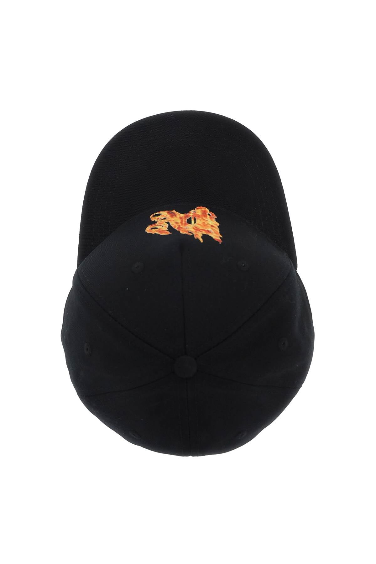 Palm Angels burning monogram baseball cap image 1