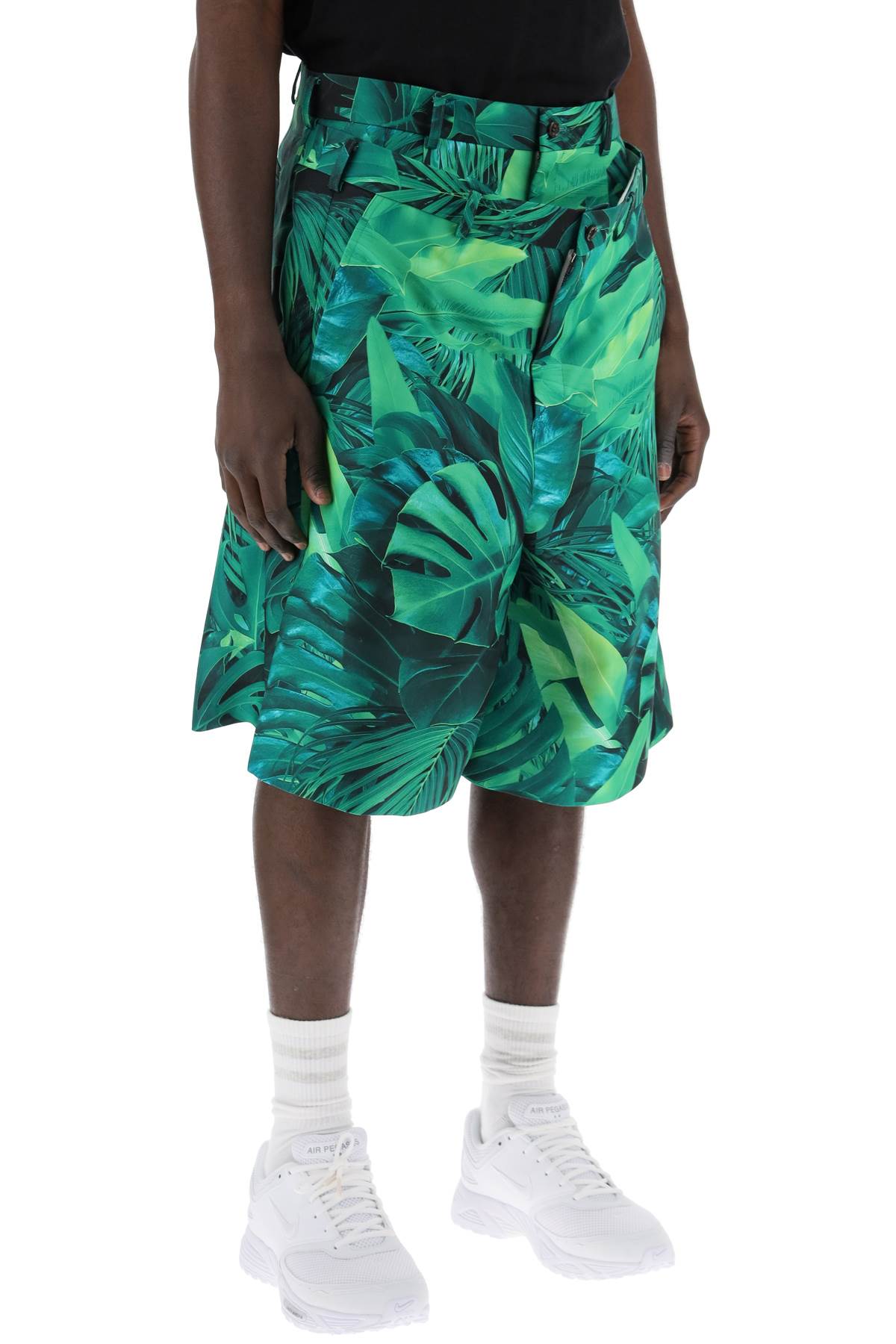 Comme Des Garcons Homme Plus "jungle bermuda with double front layer image 1