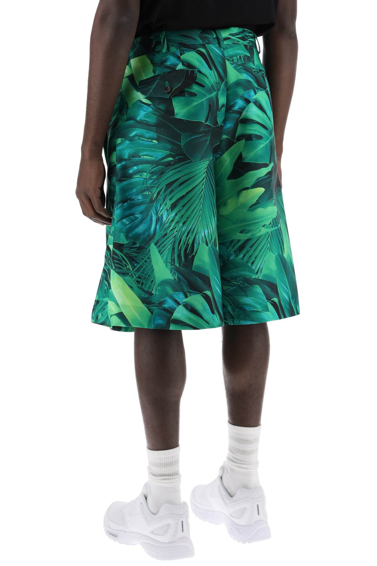 Comme Des Garcons Homme Plus "jungle bermuda with double front layer image 2