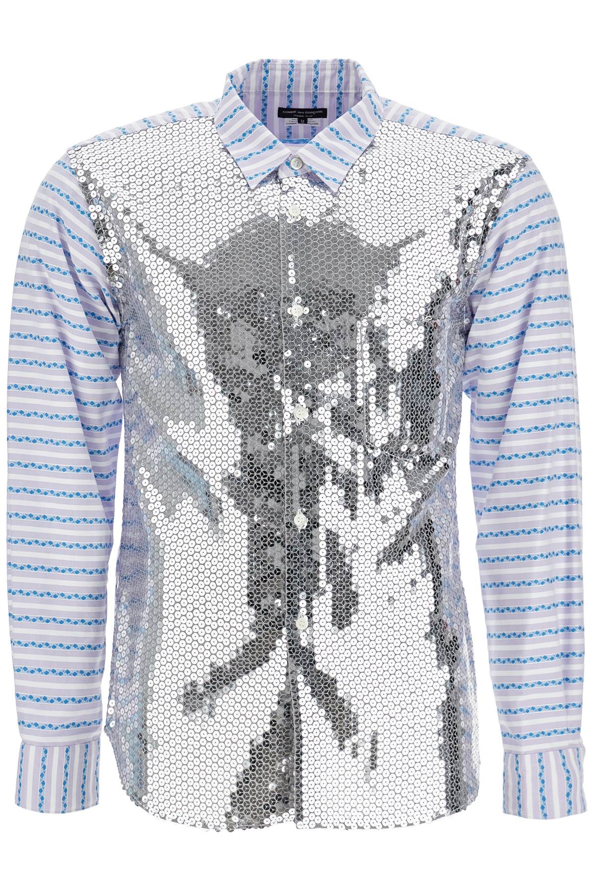 Comme des Garçons Homme Plus Jacquard Striped Shirt with Sequins image 0