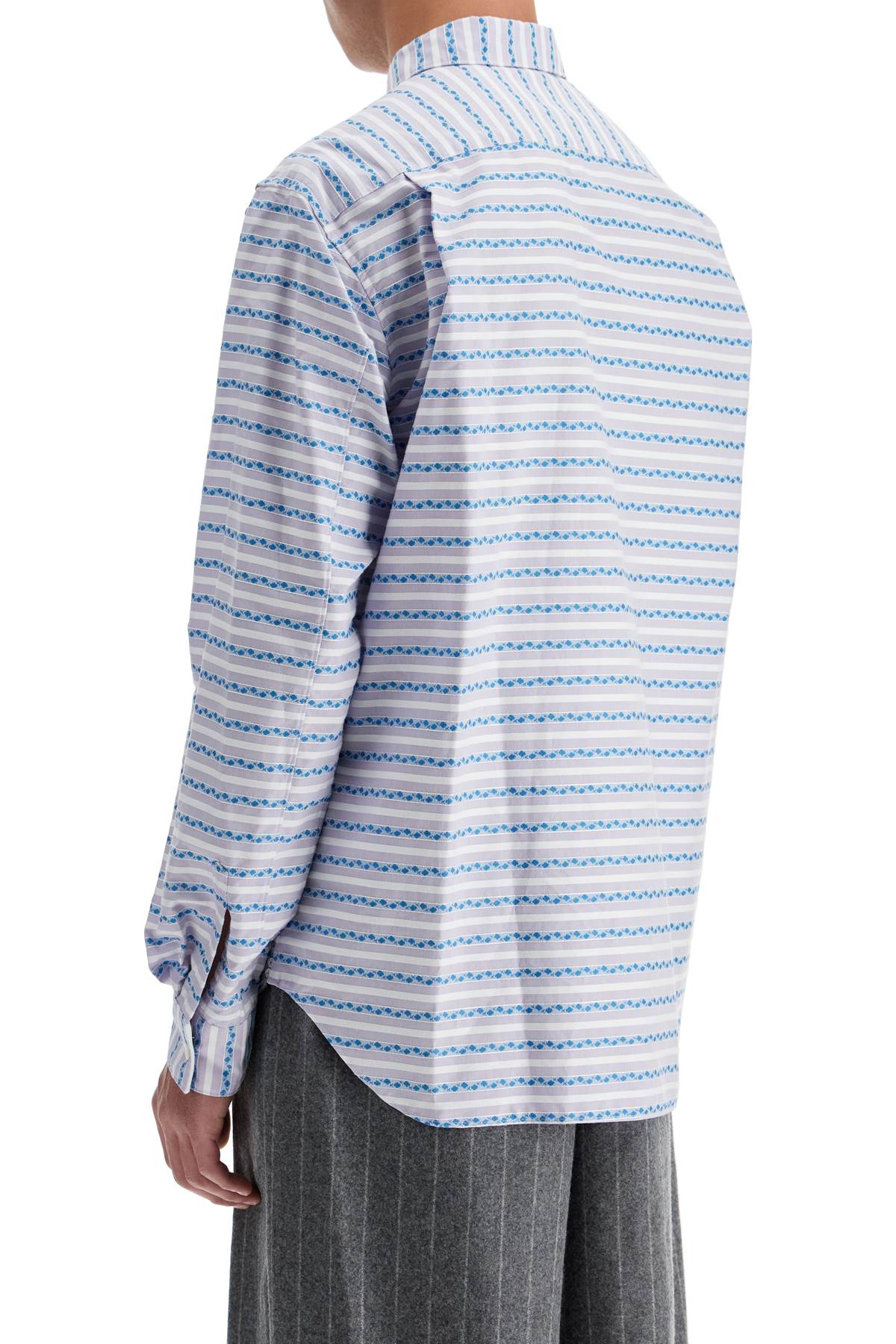 Comme des Garçons Homme Plus Jacquard Striped Shirt with Sequins image 2