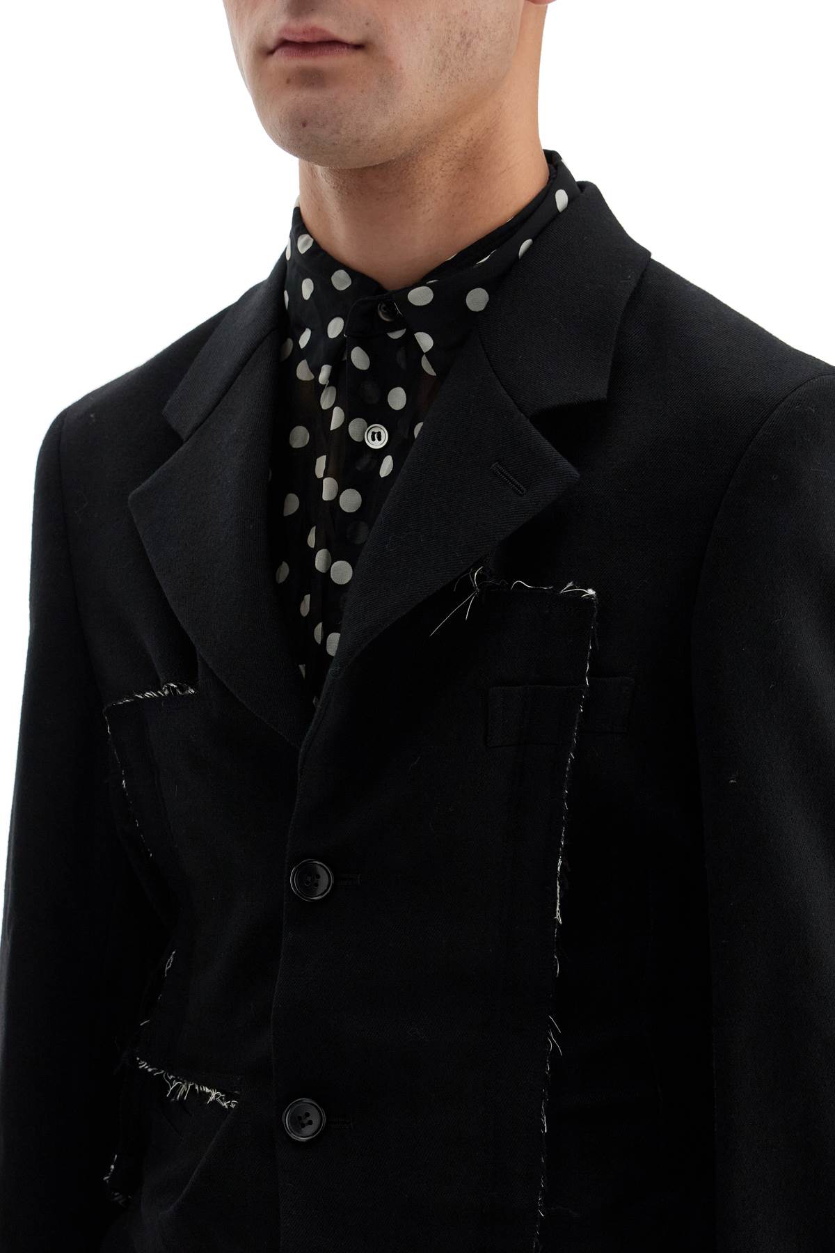 Comme Des Garçons Homme Plus Reconstructed Wool Blend Jacket image 3