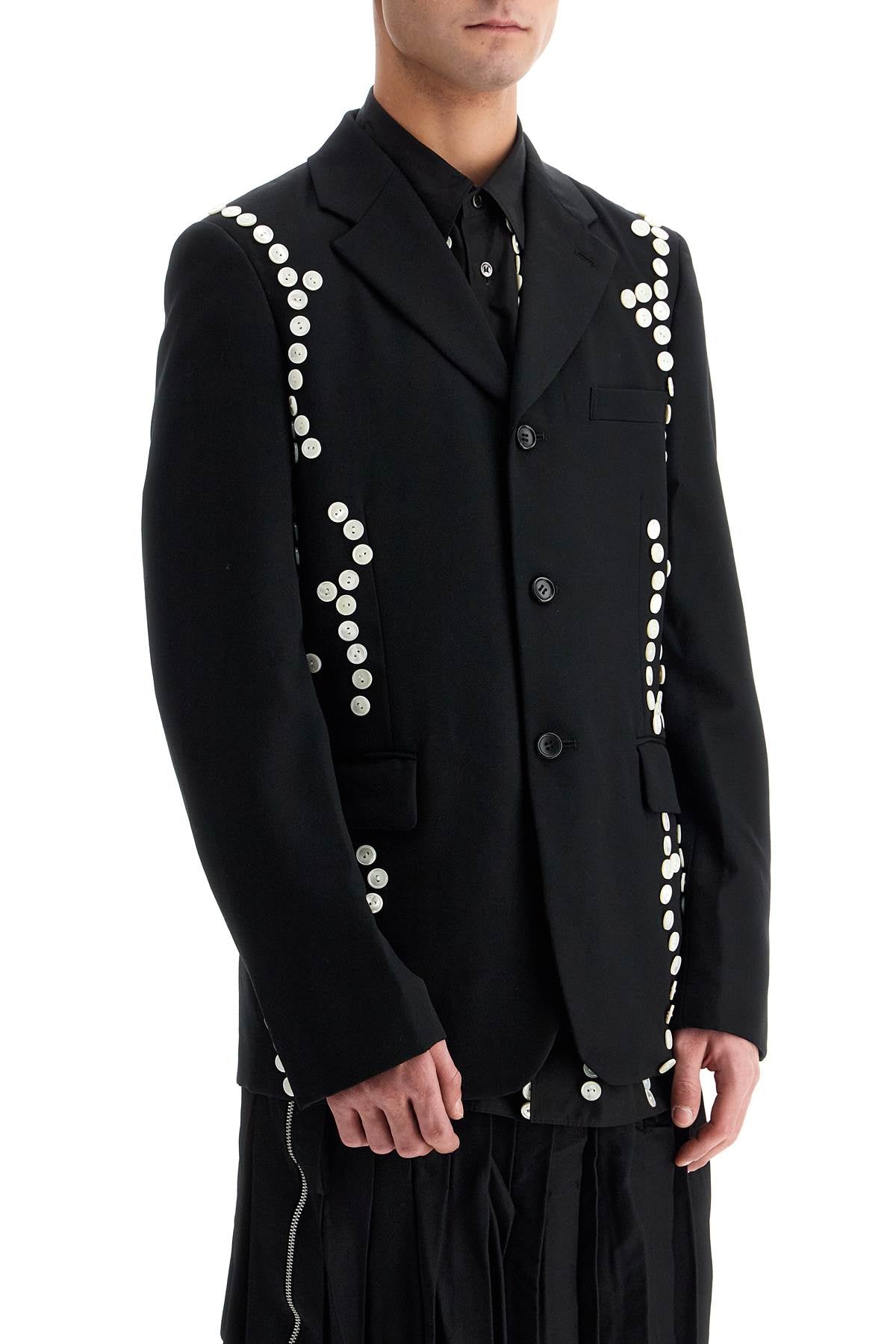 Comme Des Garcons Homme Plus single-breasted jacket with decorative buttons image 1