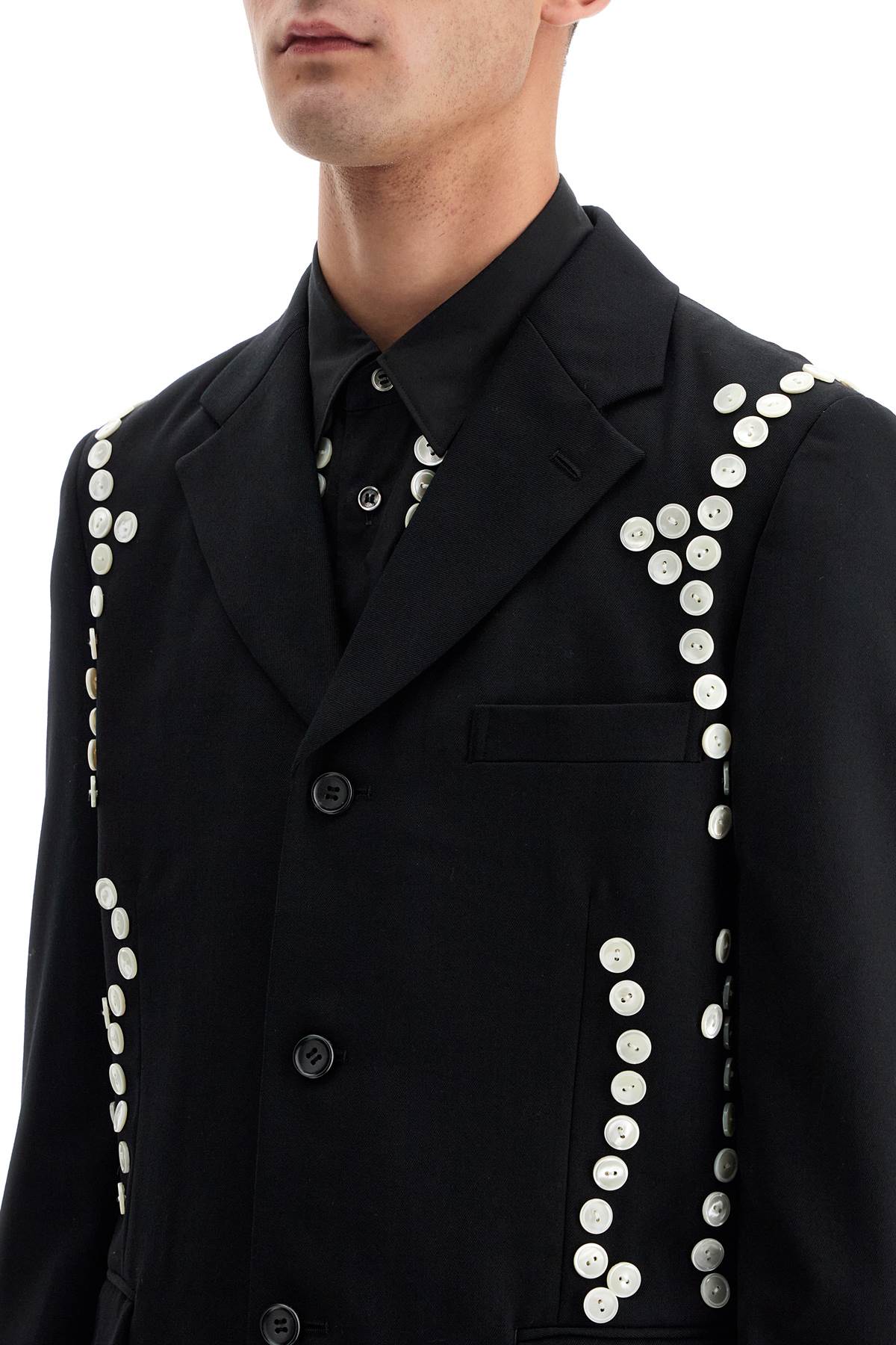 Comme Des Garcons Homme Plus single-breasted jacket with decorative buttons image 3