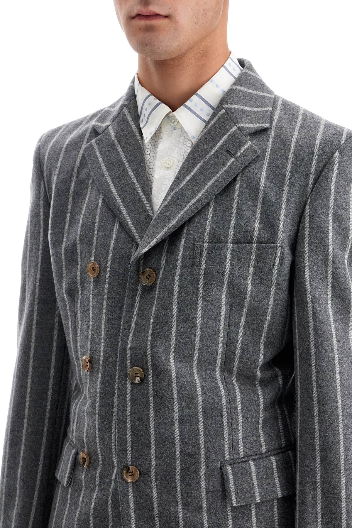 Comme Des Garcons Homme Plus striped wool jacket image 3