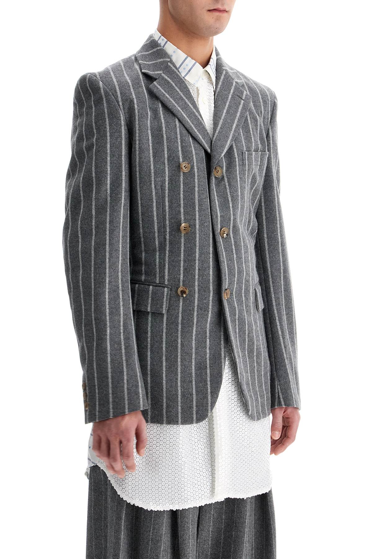 Comme Des Garcons Homme Plus striped wool jacket image 1