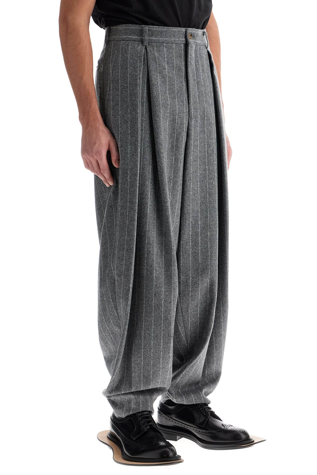 Comme des Garçons Homme Plus Striped Wool Trousers image 1