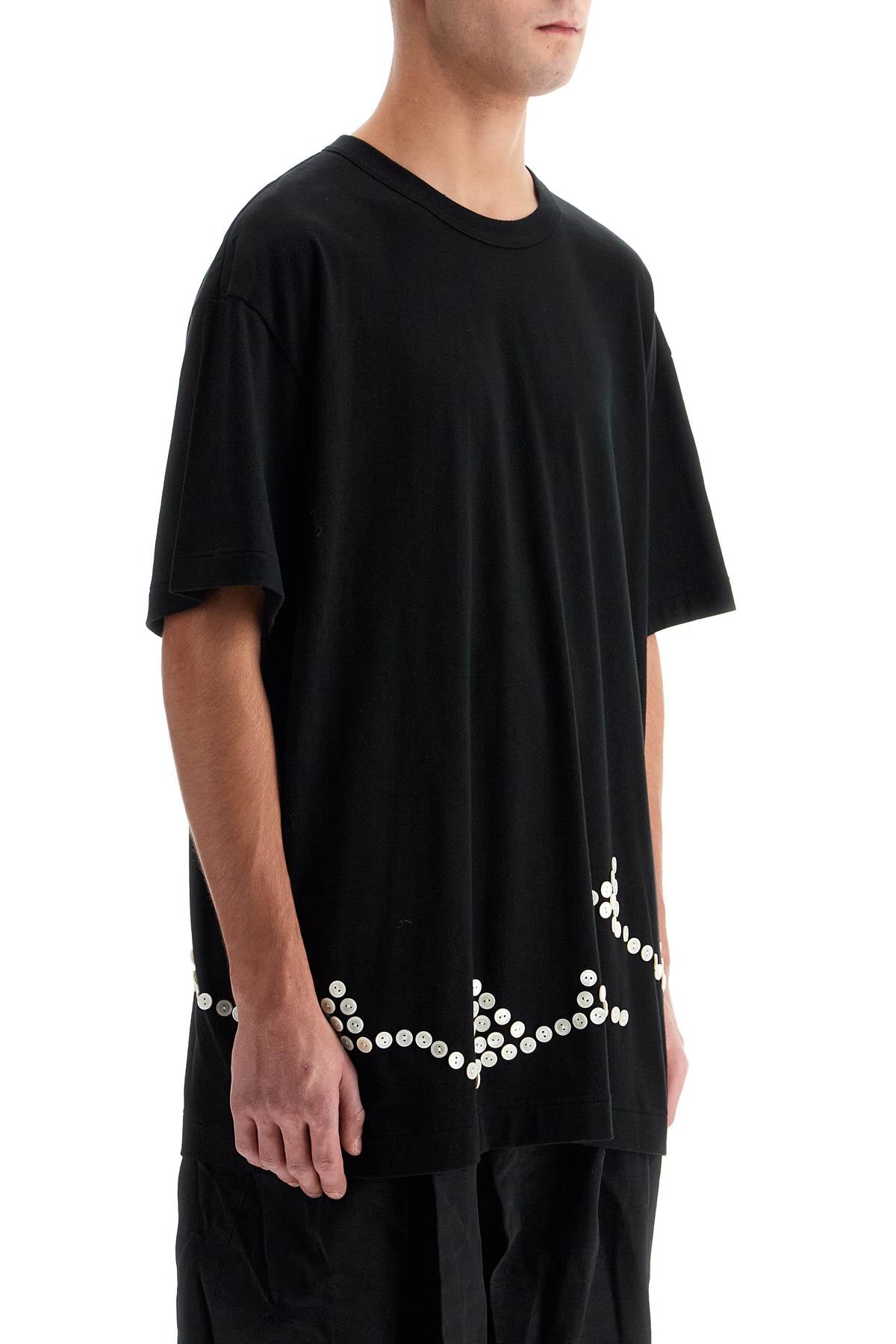 Comme Des Garcons Homme Plus Embroidered Button-Up T-Shirt image 1