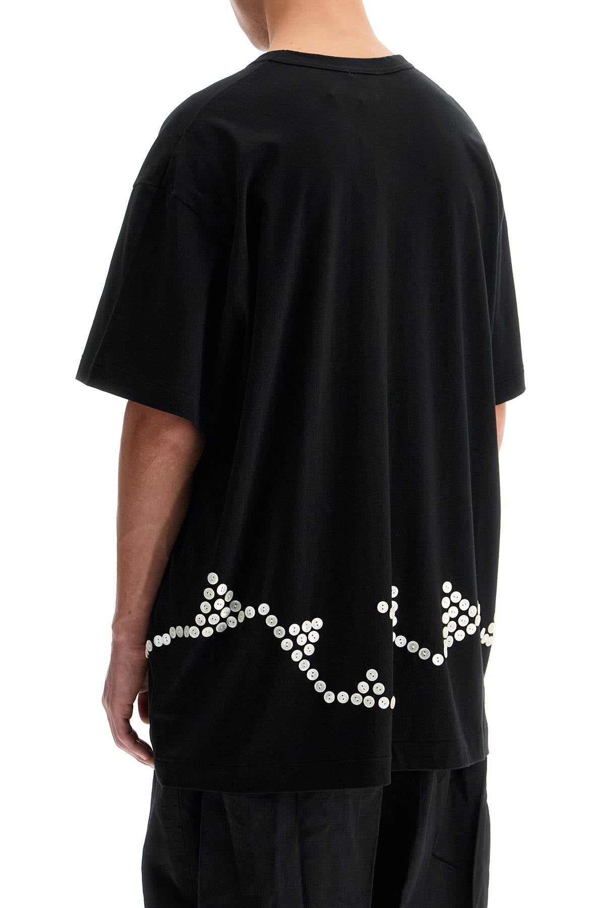 Comme Des Garcons Homme Plus Embroidered Button-Up T-Shirt image 2