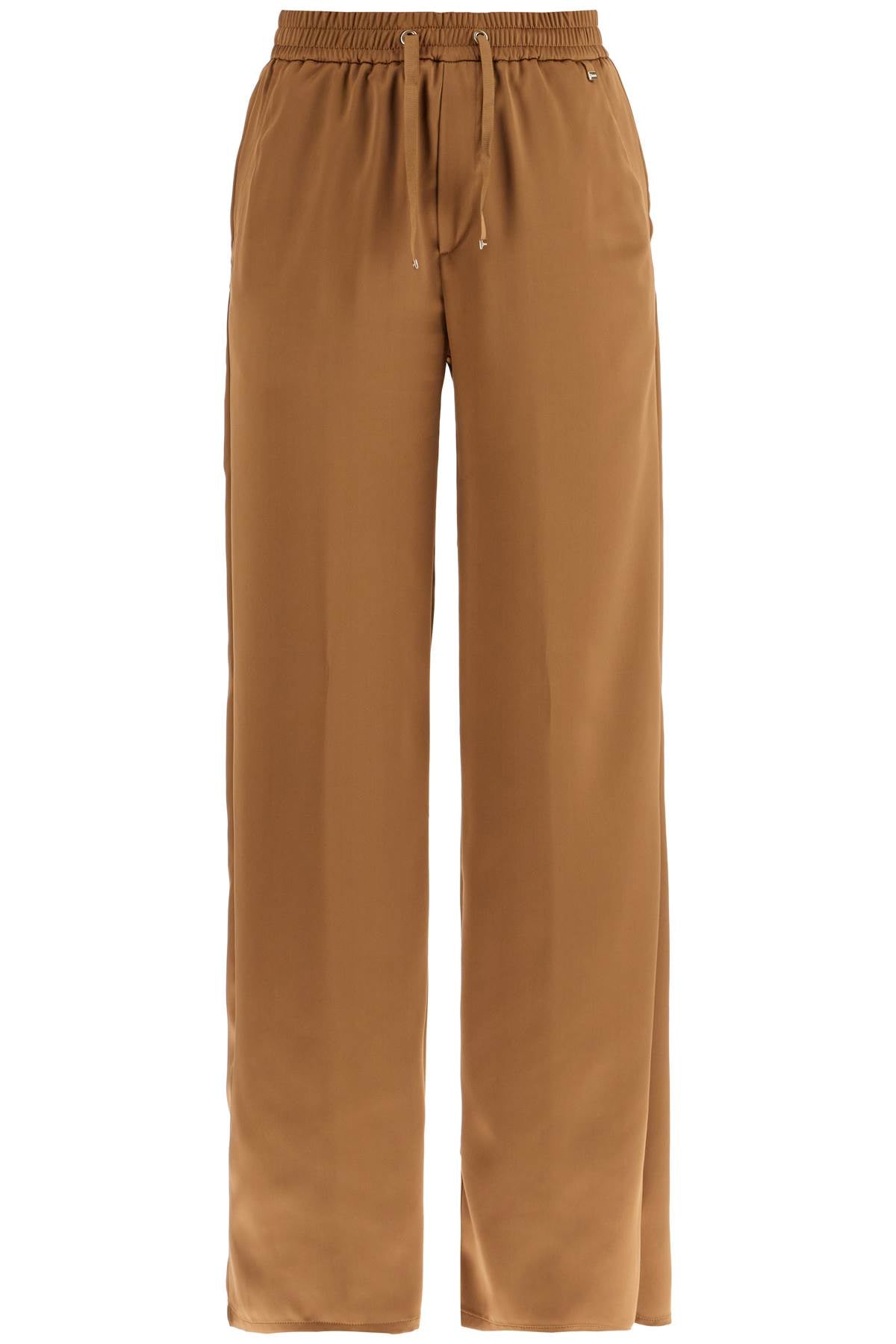 HERNO wide leg camel polyester pants image 0