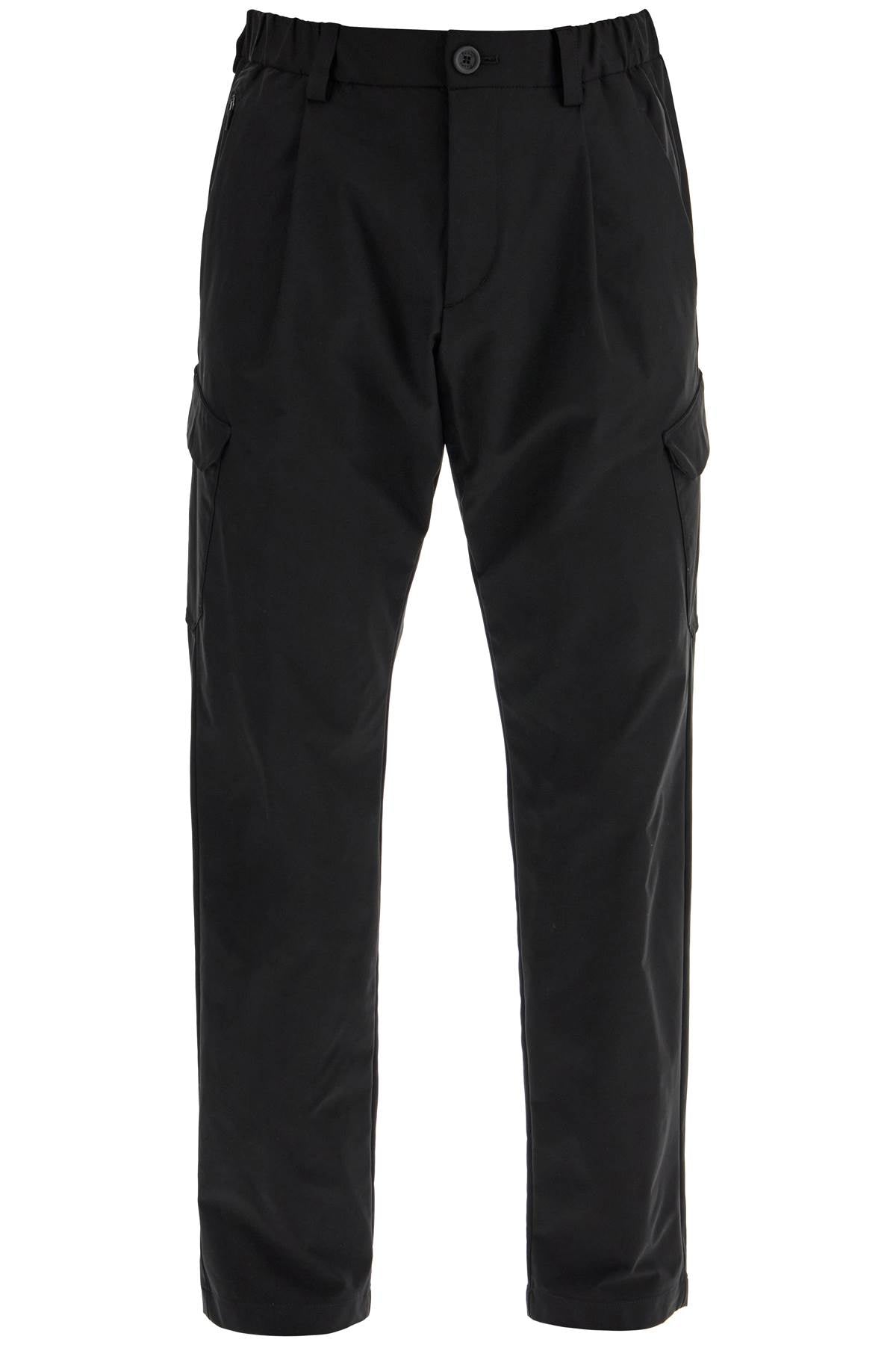 HERNO black polyester pants with patch pockets image 0