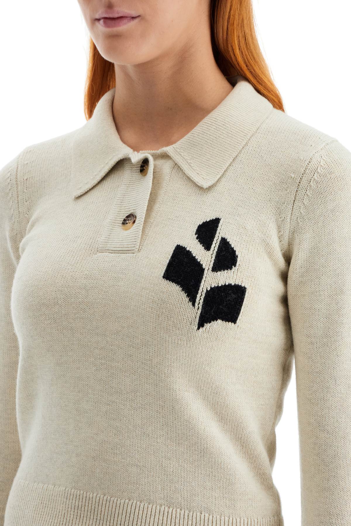 Isabel Marant Etoile cotton and wool nola polo pullover image 3