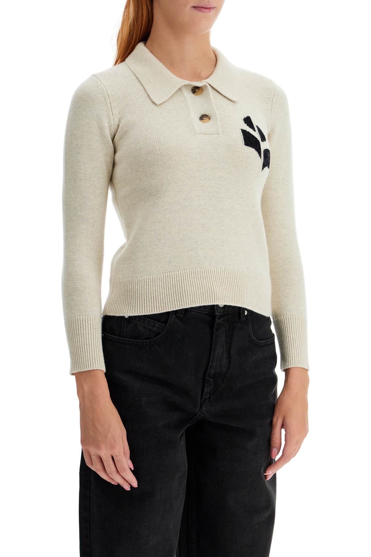 Isabel Marant Etoile cotton and wool nola polo pullover image 1