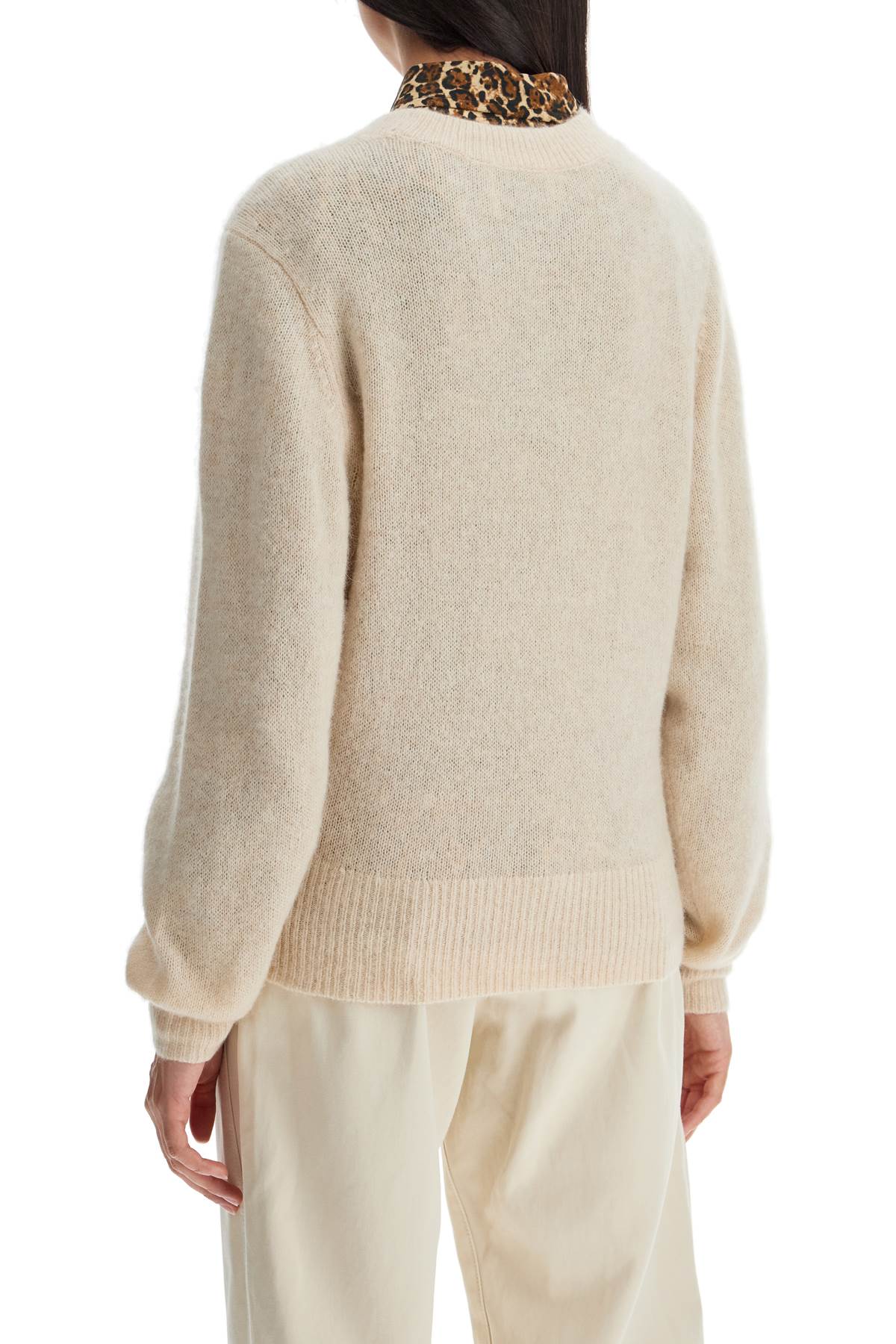 Isabel Marant Lusia Silk, Alpaca & Cashmere Crew Neck Pullover image 2