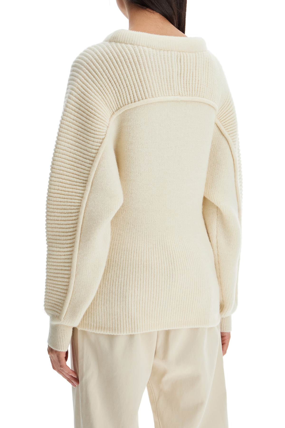 Isabel Marant Hoby Two-Tone Wool Crew Neck Pullover image 2