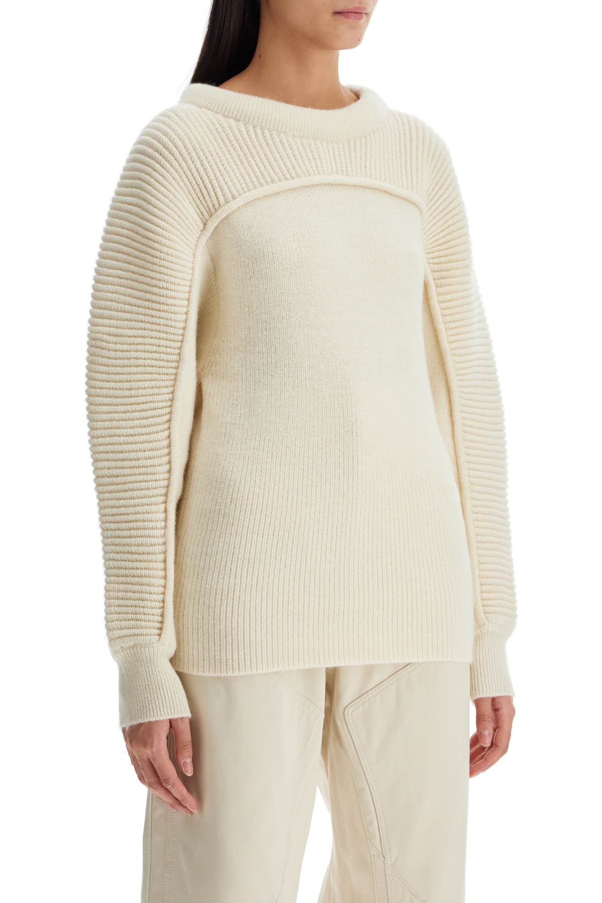 Isabel Marant Hoby Two-Tone Wool Crew Neck Pullover image 1