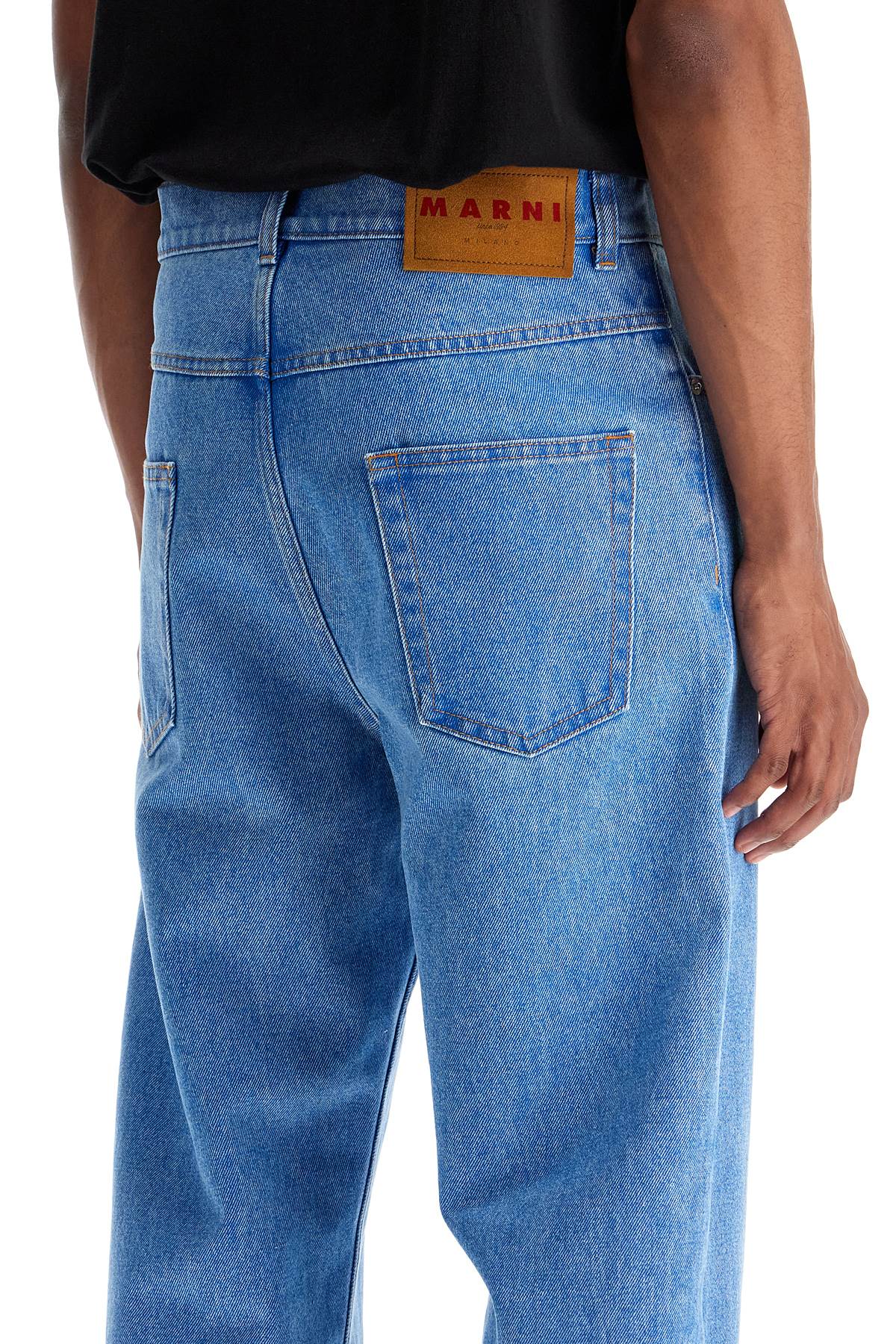 Marni Organic Coated Denim Jeans - Straight Relaxed Fit image 3