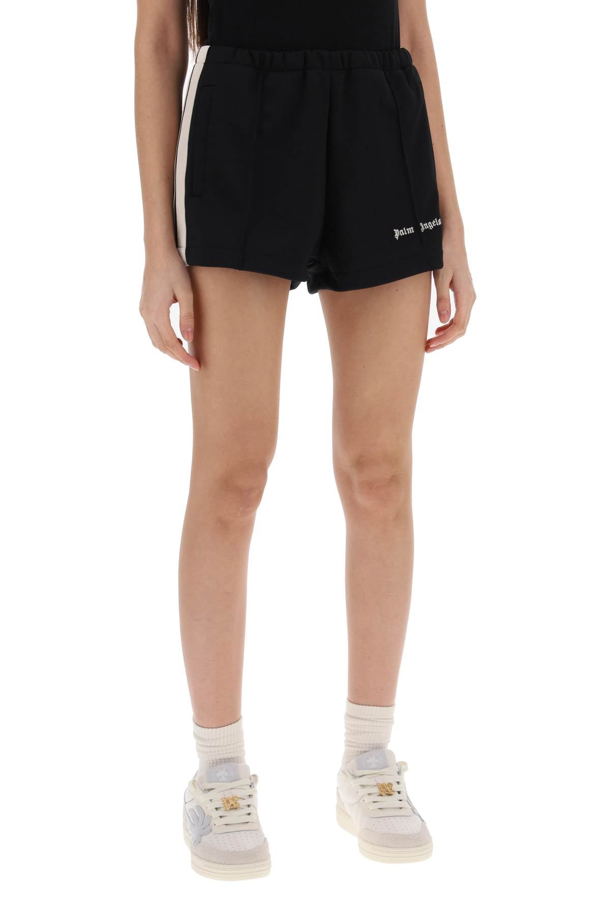 Palm Angels track shorts with contrast bands image 1