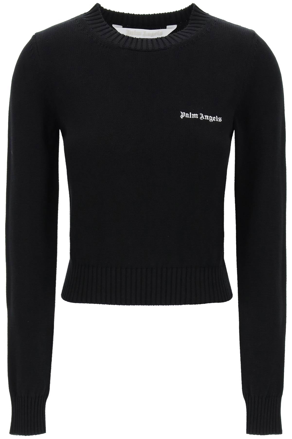 Palm Angels cropped pullover with embroidered logo image 0