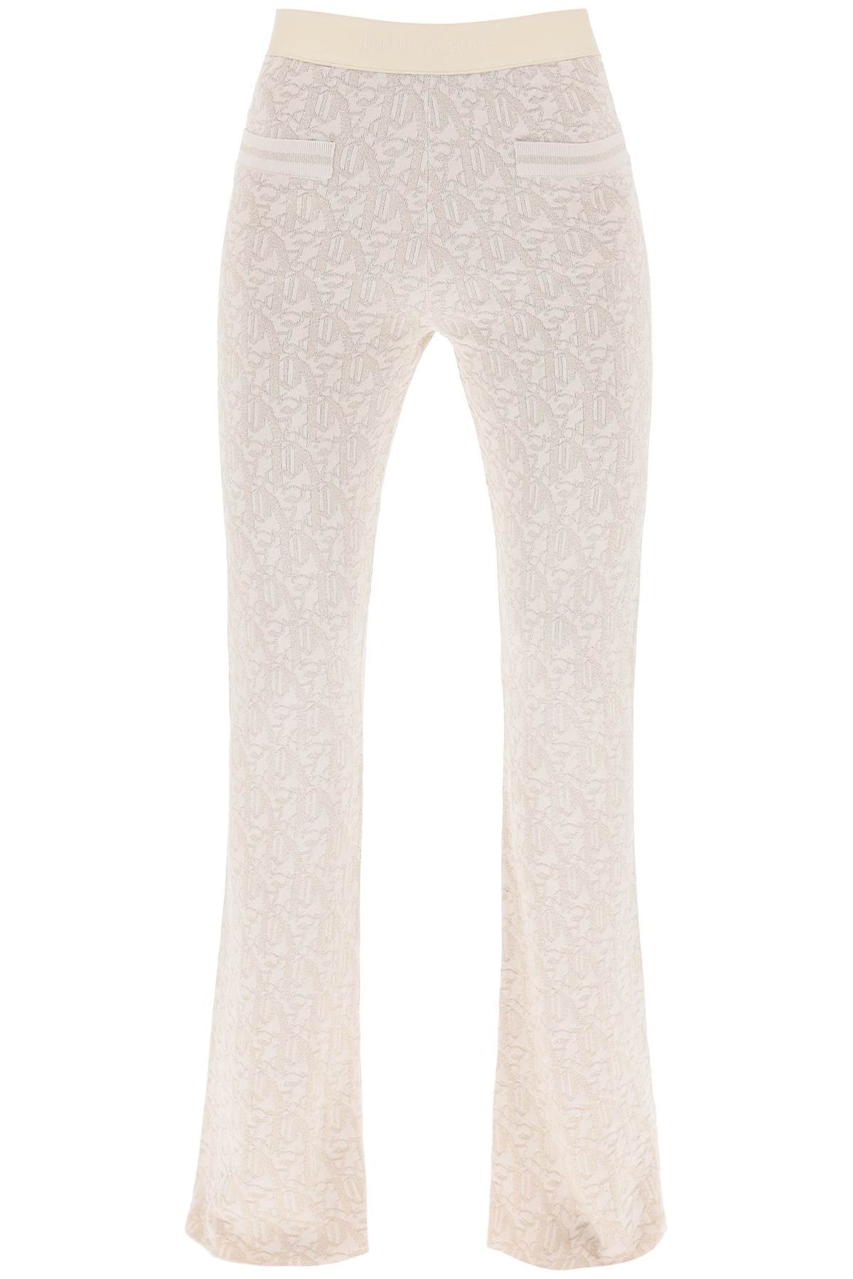 Palm Angels monogram pants in lurex knit image 0