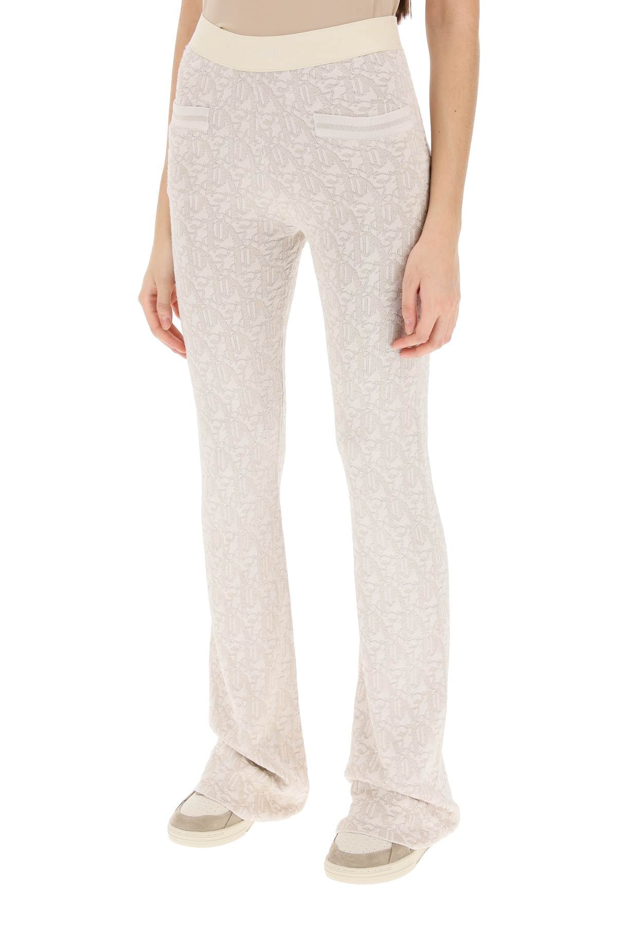 Palm Angels monogram pants in lurex knit image 3