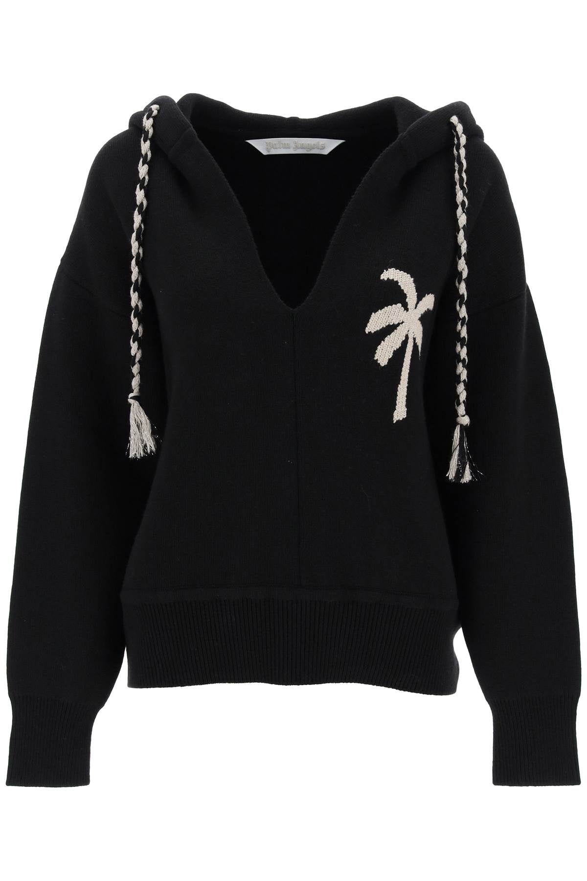 Palm Angels palm knitted hoodie image 0