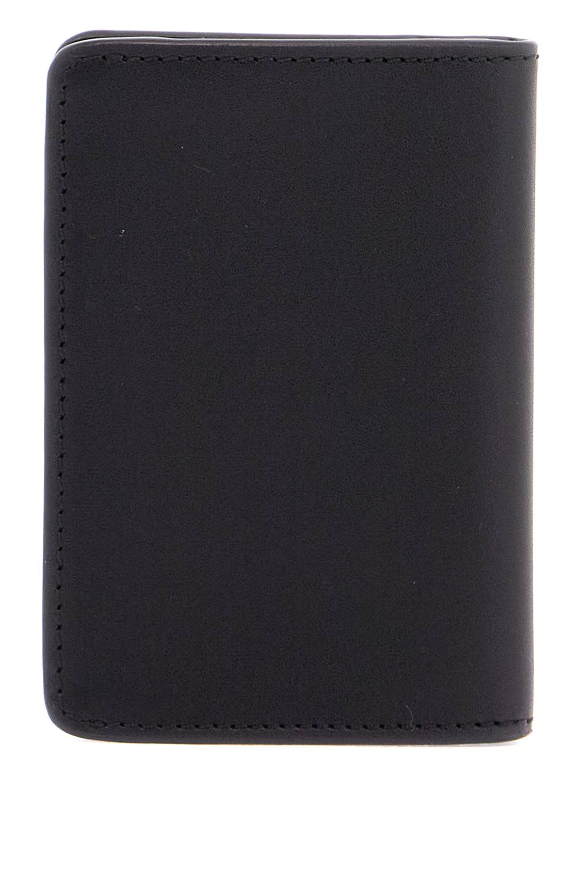 A.P.C. minimalist black calfskin cardholder image 2