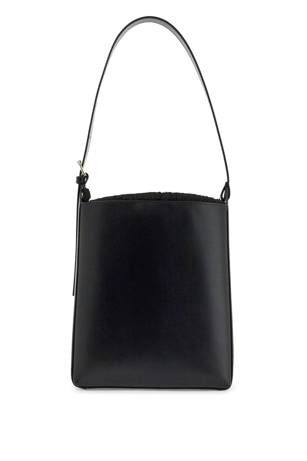 A.P.C. minimalist black leather crossbody bag with adjustable strap image 0