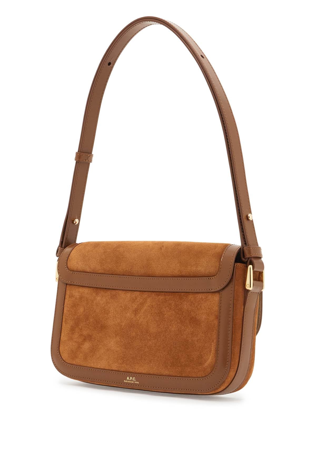 A.P.C. Grace Baguette Suede Leather Handbag image 1