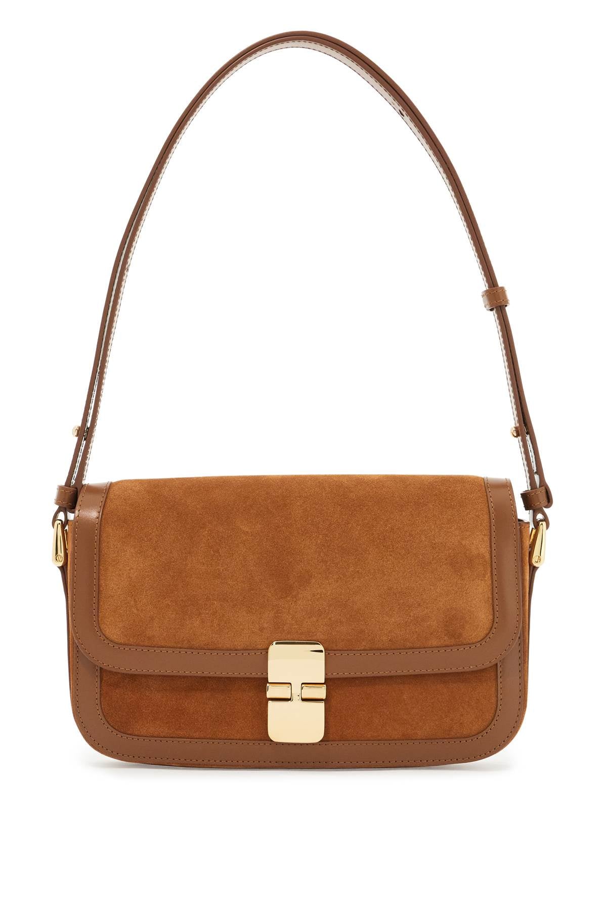 A.P.C. Grace Baguette Suede Leather Handbag image 0