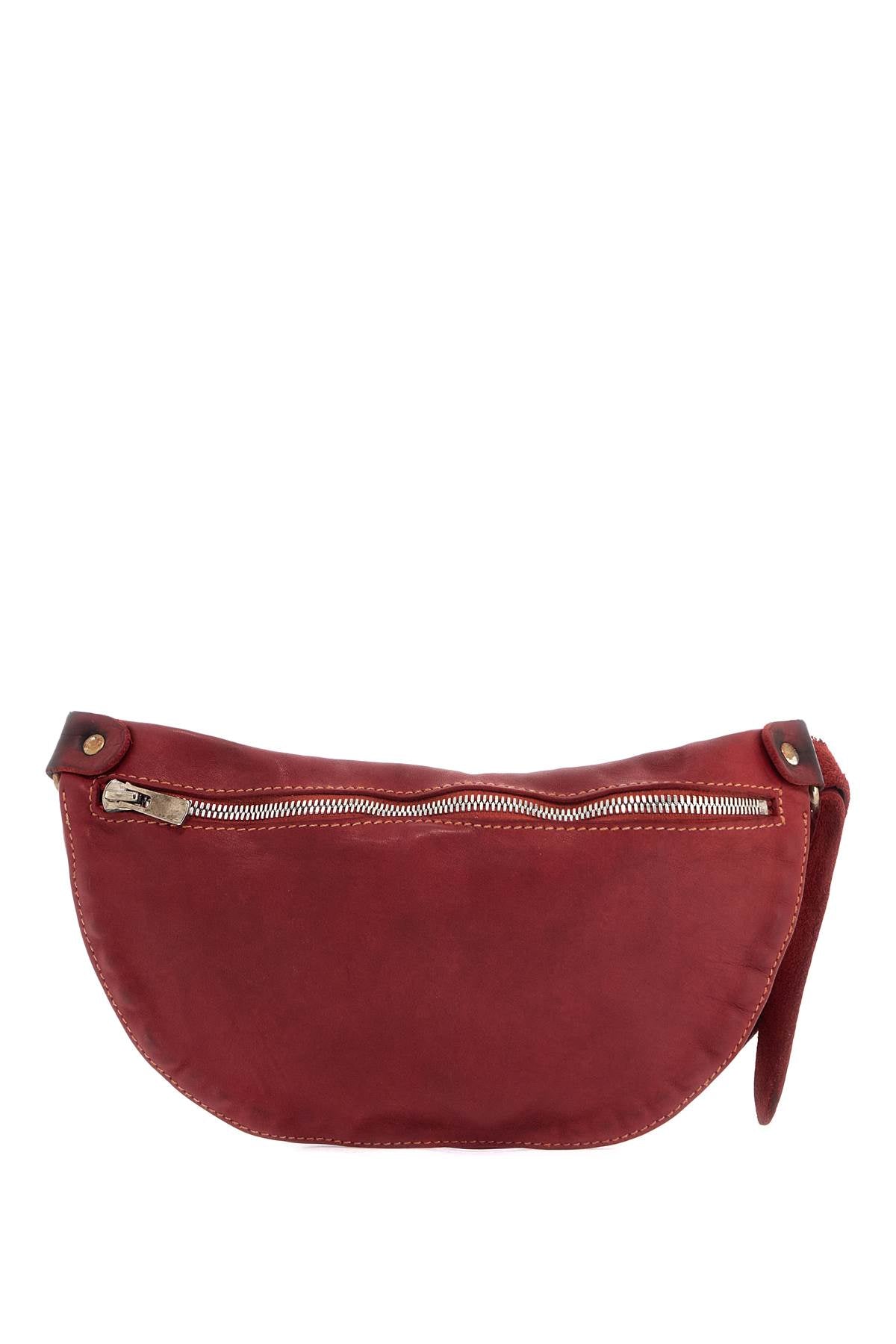 Guidi small red leather crossbody bag made from high-quality horsehide image 0