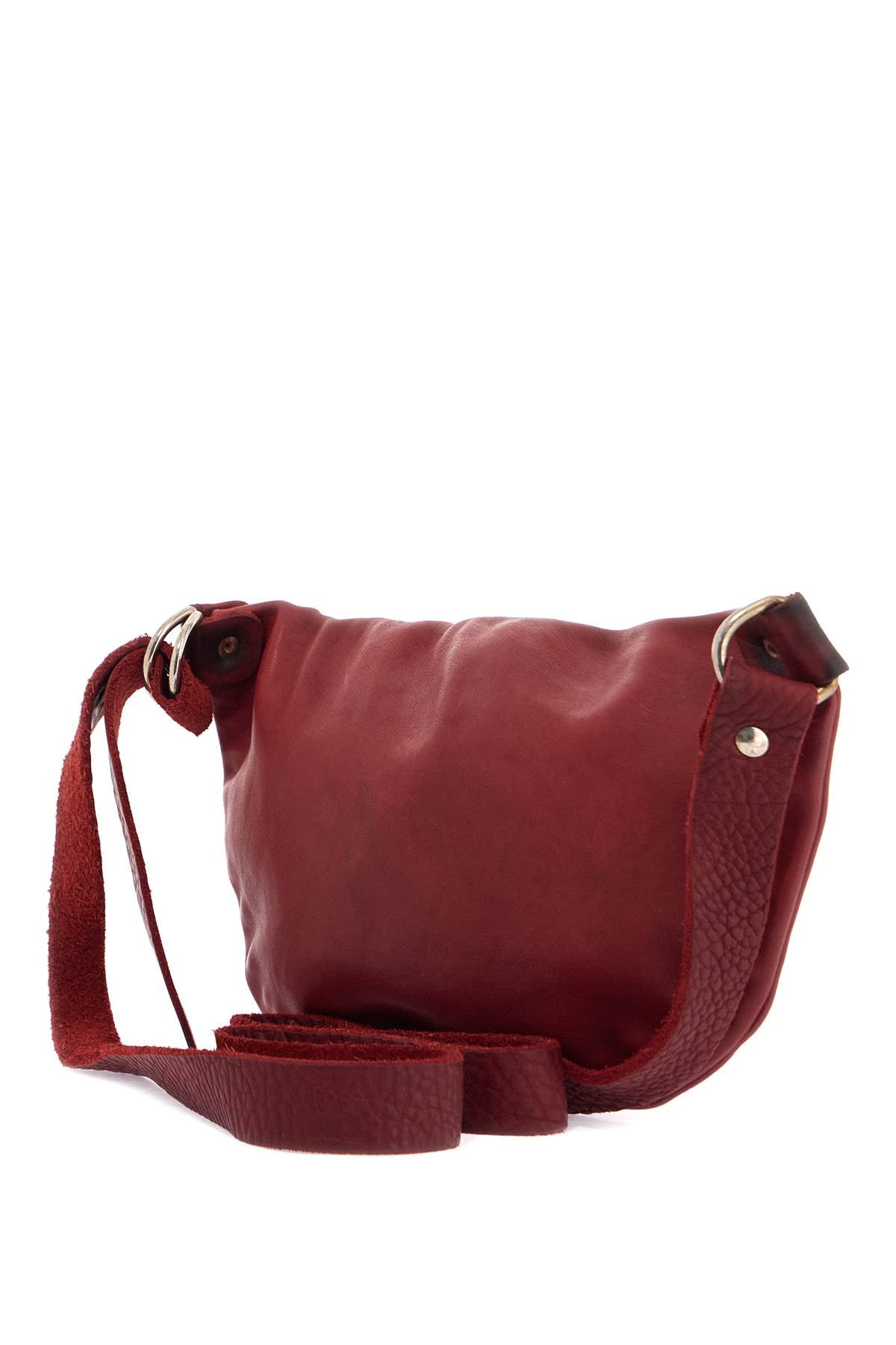 Guidi small red leather crossbody bag made from high-quality horsehide image 1