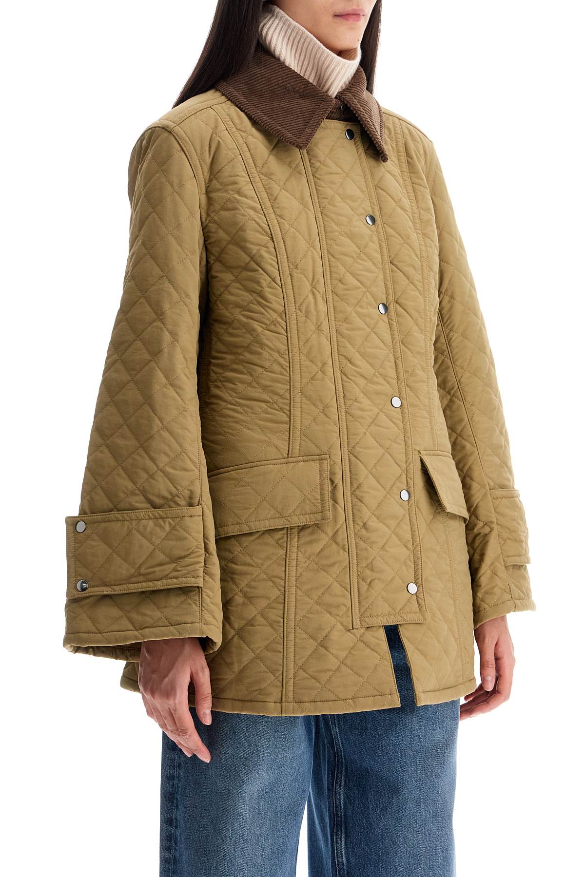 By Malene Birger 'Wivi' Quilted Jacket with Corduroy Collar image 1