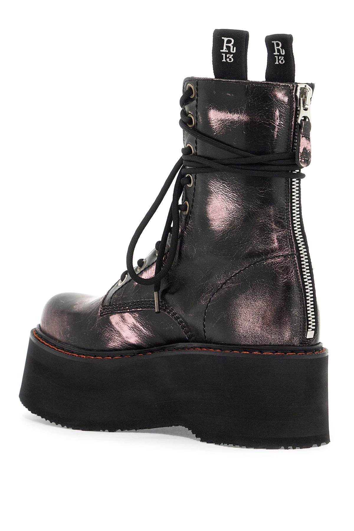 R13 Double Stack Laminated Leather Ankle Boots image 2